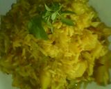 A picture of step 3 of My simple jollof rice wit potatoes an mince meat.