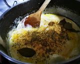 A picture of step 4 of Cream Pasta with Meatballs.