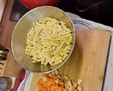 Zöldbableves galuskával recept fázis 1 fotója