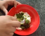 A picture of step 3 of Mayo mint dip.