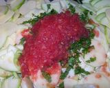 A picture of step 2 of Boureki without filo from Chania.
