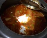 A picture of step 5 of Aloo matar gravy with jeera rice.