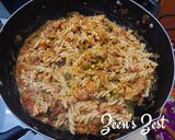 A picture of step 4 of Vegetables and Chicken Pasta.