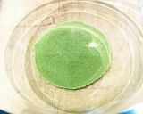 A picture of step 1 of Matcha Latte Popsicles.