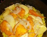 A picture of step 3 of Haddock Breyani.