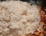 A picture of step 5 of Lahori Achari Chana Pulao or Baryani.