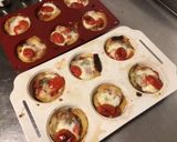 Une image de l'étape 6 de Petits nids farcis jambon blanc,mozzarella di buffala et tomates cerises.