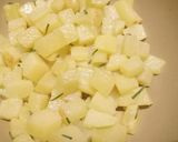 A picture of step 2 of Lemon and rosemary pan fried sea bass with sautèed potatoes.