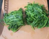 A picture of step 2 of Lasooni Palak Paneer.