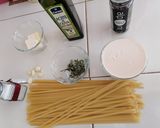 Foto del paso 1 de la receta: Fetuccini alfredo con camarones🍝🍤