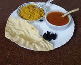 A picture of step 20 of Tuar dal khichdi with soup.