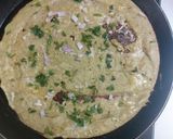 A picture of step 5 of Moong sprout dosa.