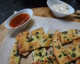 A picture of step 8 of Keto Garlic Bread with almond flour   نان سیر با آرد بادام.