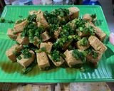 Hình bước làm 4 của món Đậu chiên tẩm hành