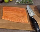 A picture of step 1 of Citrus-cured salmon gravadlax.