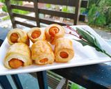 รูปขั้นตอนการทำที่ 13 ของ พายไส้กรอก หม้ออบลมร้อน ง่ายและอุปกรณ์น้อยมาก