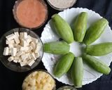 A picture of step 1 of Mango Paneer Parwal Dorma.