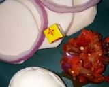A picture of step 1 of Yam egg roll.