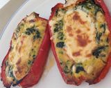 Foto del paso 4 de la receta: Morrón relleno de Espinaca, queso y huevos