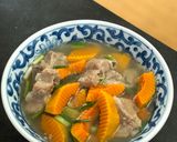 Hình bước làm 5 của món Canh bí đỏ sườn non