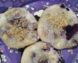 Foto langkah ke 10 dari resep 🍠Purple Sweet Potato (glutinous) pan-fry rice cake/mochi pancake🥞 | crispy, chewy (ubi ungu).