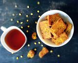 A picture of step 14 of Fried Dhoka.