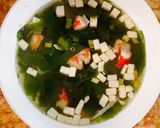 Hình bước làm 2 của món Canh rong biển tôm tươi, đậu hủ non