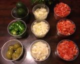 A picture of step 2 of California Farm Fresh Salsa, layered.