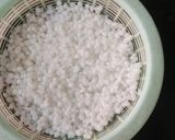 A picture of step 1 of Sago khichdi.