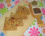 A picture of step 12 of Sweet Corn and Paneer Quesadillas with Salsa and Guacamole.