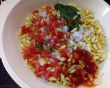 A picture of step 2 of Bhel puri.