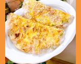 Hình bước làm 6 của món Bánh tráng nướng Đà Lạt (Vietnam street food - Vietnamese Pizza) không cần nướng, dùng chảo rất dễ