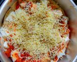 A picture of step 5 of Veg lasagna.