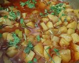 A picture of step 4 of Allu ki bhujiya.
