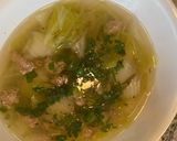 Hình bước làm 2 của món Canh bắp cải thảo nấu giò sống