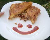 A picture of step 4 of Chicken cheese sandwich.