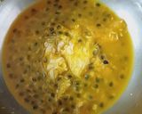 A picture of step 1 of Passion fruit squash.