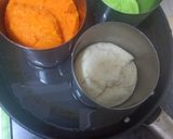 A picture of step 2 of Tricolor glass Idlis.