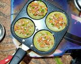 A picture of step 4 of Moong Sprouts uttapam.