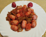 Foto del paso 7 de la receta: Salchichas mini con tomate y judías planas