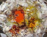 A picture of step 4 of Desi chicken clear soup.