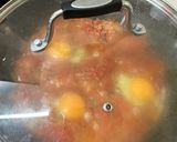 A picture of step 4 of Menemen turkish omelette.