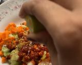 A picture of step 3 of Nachos with salsa salad 🥗.