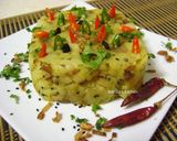 A picture of step 3 of Aloo Makha (Mashed Potatoes).