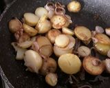 A picture of step 3 of Sig's Duck Egg and Sheep Cheese Omelette.