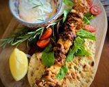 A picture of step 6 of Souvlaki.