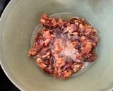 A picture of step 1 of Dates Halwa.