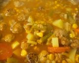 A picture of step 2 of Applesauce and Pork Meatballs Soup.