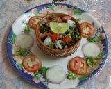 A picture of step 3 of Mumbai juhu beach style butter sprouted green chana masala chaat.