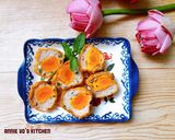 Hình bước làm 2 của món Chả cá bọc trứng muối chiên xù